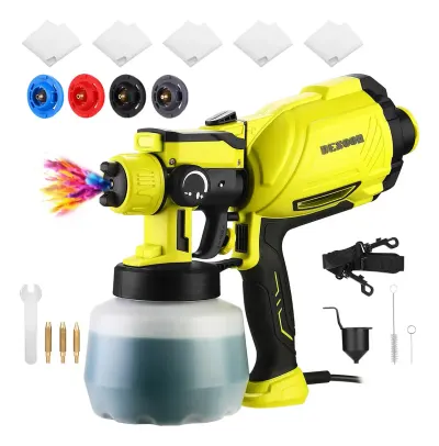 DESOON Pistola de Pintura Elétrica HVLP 800W