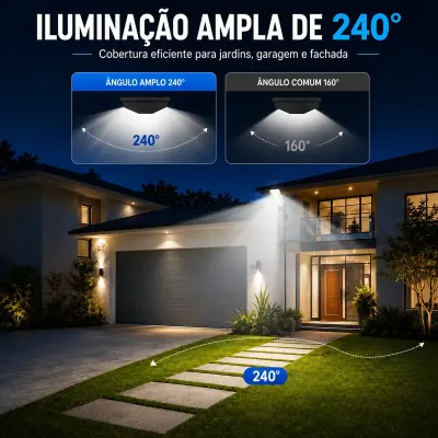 PAGUE 2 LEVE 4 - Kit 4 Luminárias Solares 500w Sensor Radar Ip65