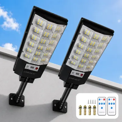 PAGUE 2 LEVE 4 - Kit 4 Luminárias Solares 500w Sensor Radar Ip65