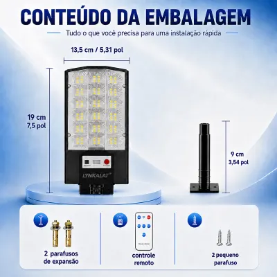 PAGUE 2 LEVE 4 - Kit 4 Luminárias Solares 500w Sensor Radar Ip65